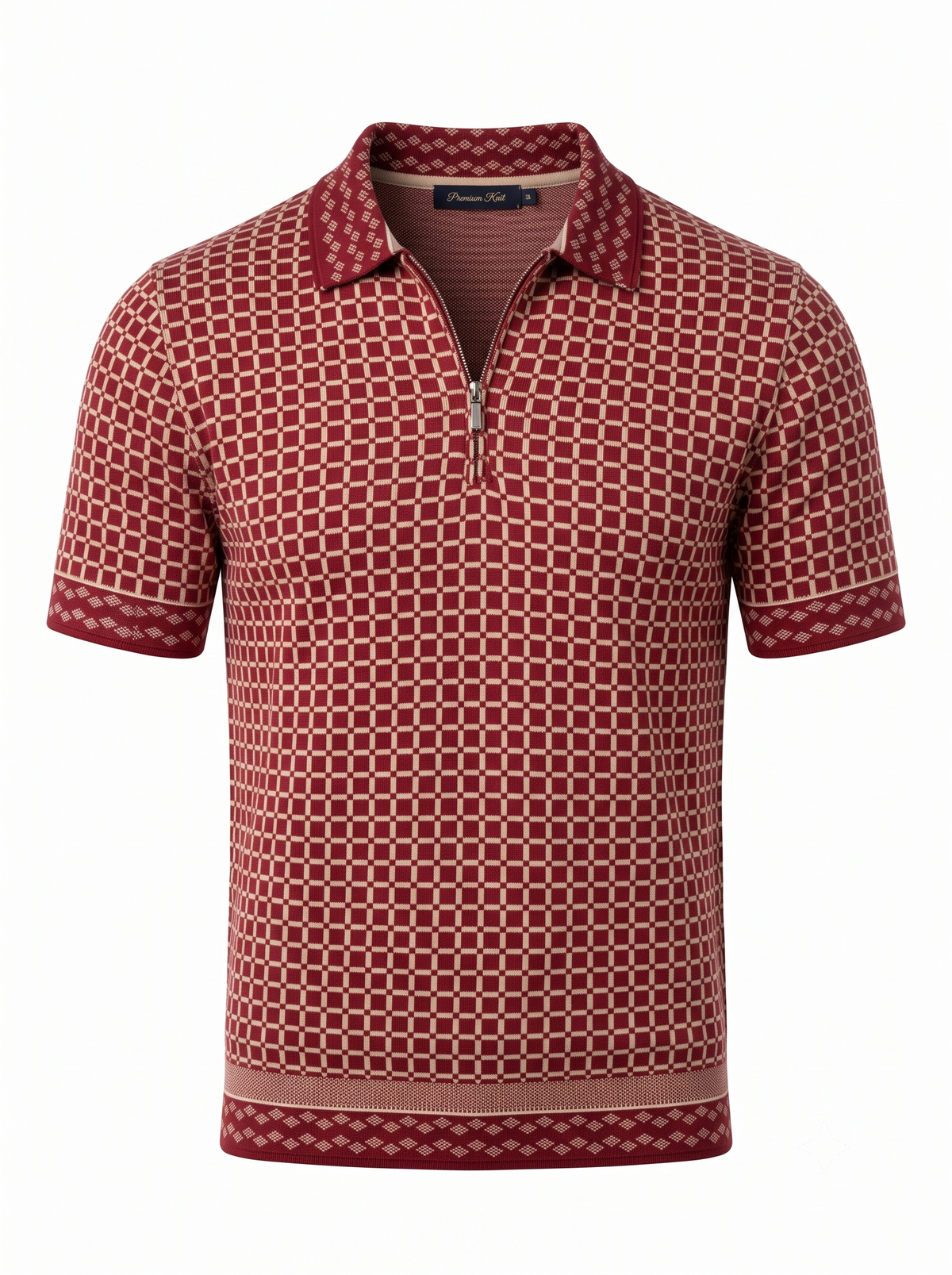 Classic Check Polo Red - Old Money Style BTH Apparel