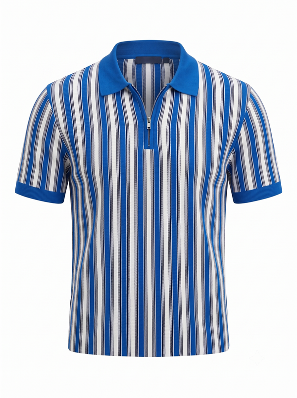 Classic Stripe Polo Royal Blue - BTH Apparel
