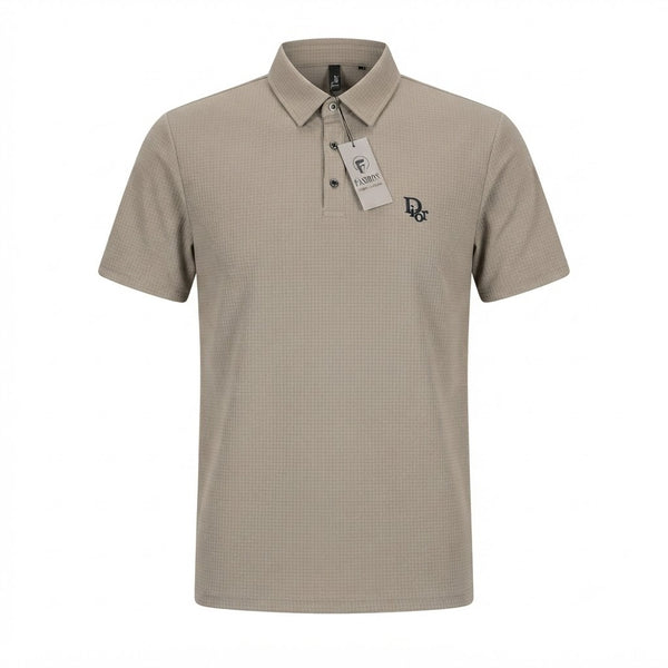 China Fabric Polo Shirt - Beige